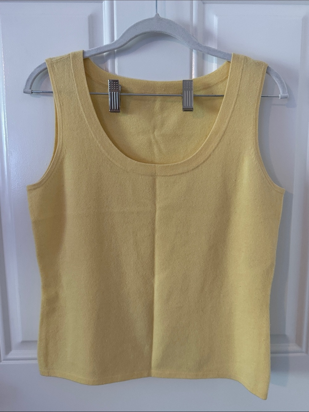 Vintage Cashmere Tank Top in Butter Yellow